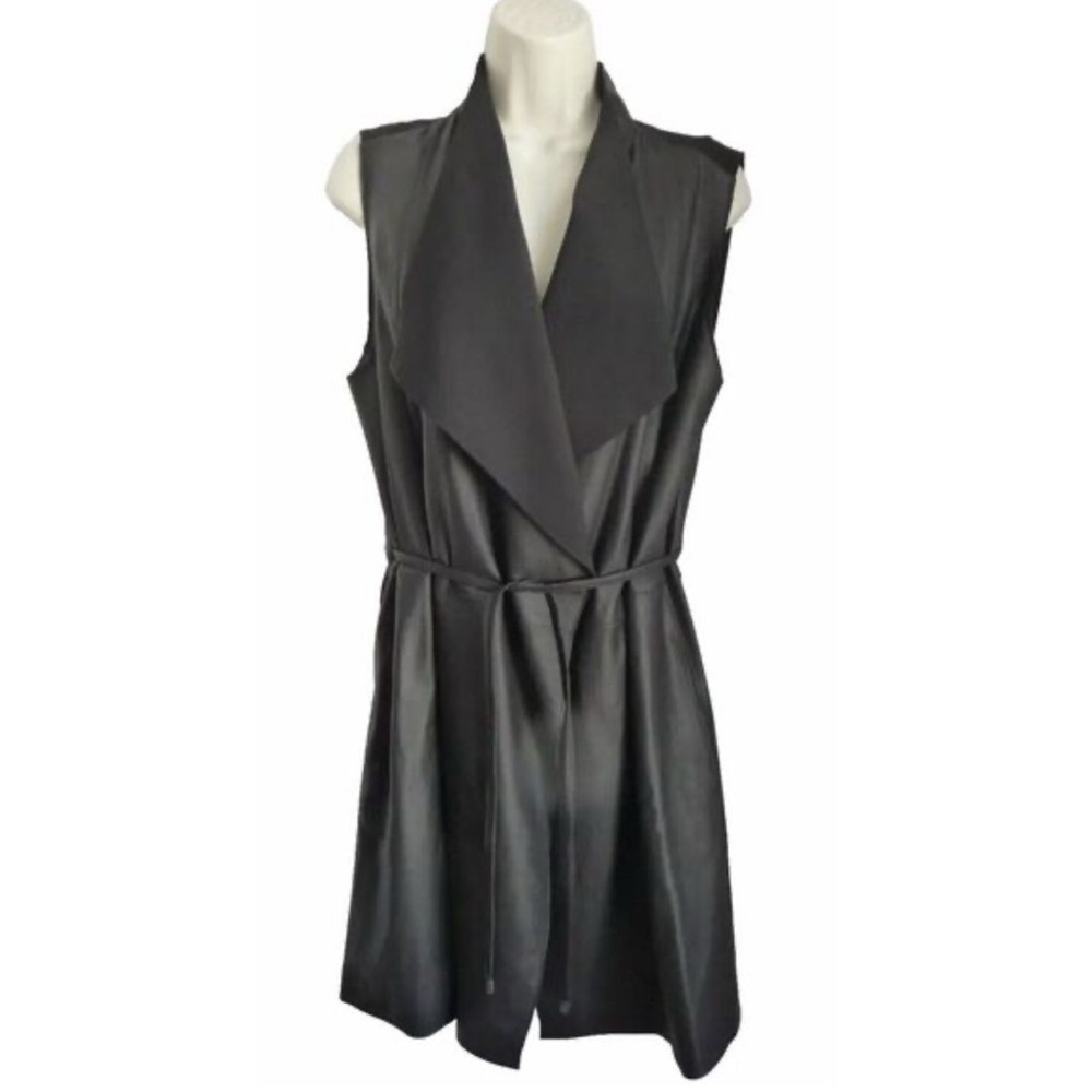 Vince Black Goat Leather Cape